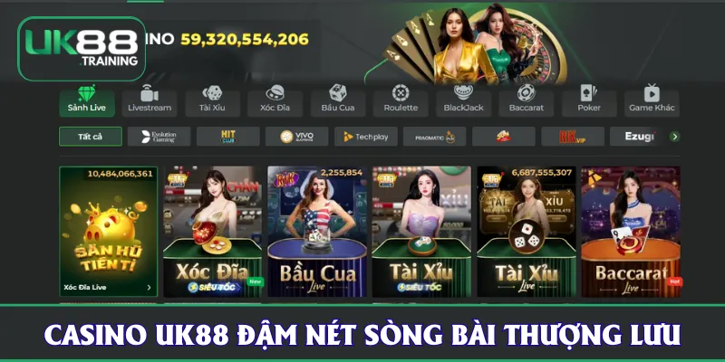 Casino UK88 đậm nét sòng bài thượng lưu